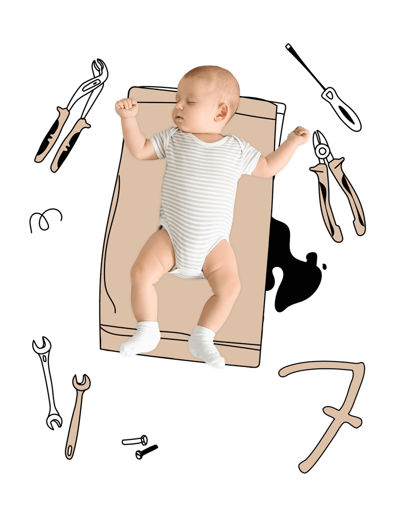 Tools Garage Sketch Baby Photo Backdrop Background Illustration Monthly Pictures Milestone Backdrop
