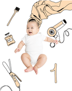Beauty Shop Sketch Baby Photo Backdrop Background Illustration Monthly Pictures Milestone Backdrop