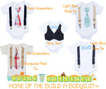 Baby Boy Clothes - Baby Gift Set - Baby Shower Gift - Newborn Gift - Bow Tie - Newborn Bow Tie - Vest - Plaid - Tan - Khaki - Baby Shirt - Toddler