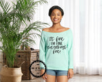 It's fine I'm fine everything is fine womens t-shirt mint long sleeve hot pink nude off the shoulder funny womens graphic tees