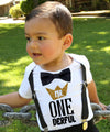 mr onederful first birthday shirt baby boy gold crown black bow tie suspenders onesie 1st birthday cake smash