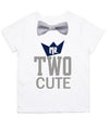 2nd birthday shirt for boys crown navy grey bow tie too cute two mr ideas inspiration