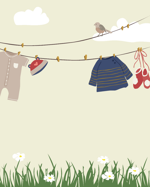Clothes Line Baby Photo Backdrop Background Creative DIY Monthly Pictures Milestone Backdrop