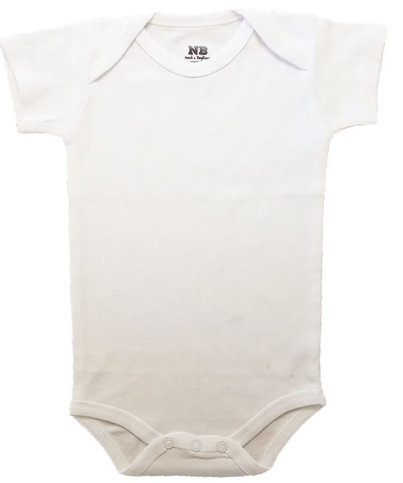 100% Super Soft Thick Cotton Interlock 5 pack of solid white bodysuits 3 Snap Crotch Closure Finished Durable Edges Made in USA, Exclusive Design that is perfect for screen printing, decorating, vinyl, crafting, decorating at baby showers, embroidery and of course for everyday comfy wear for baby
