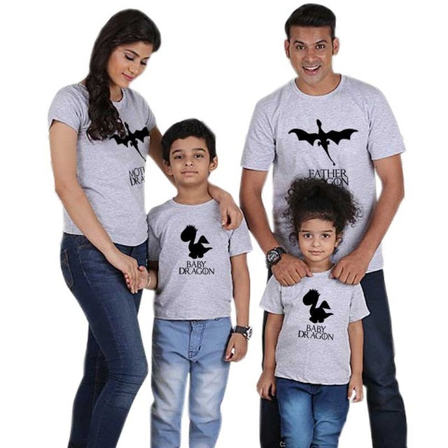 Baby Shark Family matching outfits father Mother of Dragons Babysaurus Whole Family Matching Shirts Funny