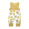 Baby Boy Outfits Clothes Newborn Baby Kids Girl Rompers Toddler Unisex Lemon Printed Sleeveless Cotton Jumpsuit Playsuit