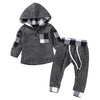 Children Clothing Autumn Winter Baby Boy Clothes Outfit Kids Clothes Tracksuit Suit For Toddler Boys Clothing Sets Buffalo Plaid black and white