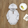 Long Sleeve Thermal Style Hooded Baby Rompers Infant Baby Girls Baby Boys Unisex Winter Outfits for Babies Neutral Tones