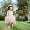Girls Feather and Tulle Dresses for Birthdays Pageants Spring Dance with Bead Detailing