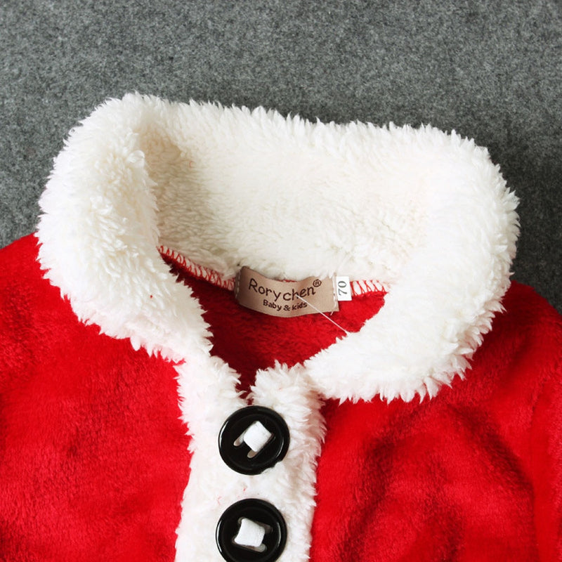 Baby Boy Santa Suit Outfit Coat Pants Hat Cute Christmas Outfit