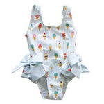 Baby Todler Girl Ice Cream Cone Bathing Suit Ice Cream Swim Suit with Bows