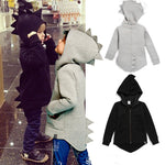 Kids Boys Girls Long Sleeve Dinosaur Coat Hooded Jacket