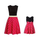 Adult Size Mommy Princess Dress Minnie Mommy and Me Matching Family cosplay Plus size Costume Women's princess dress polka Dots