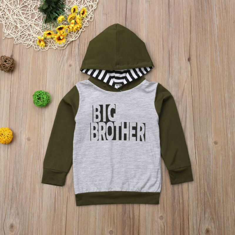 Big Brother Little Brother Matching Outfits Romper and T-shirt Cute Matching Outfits for Brothers Long Sleeves Winter