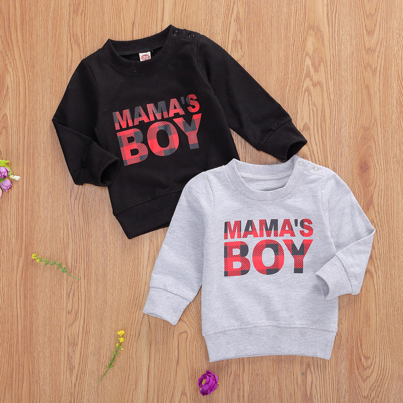 Mama's Boy Buffalo Plaid Sweatshirt