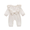 Infant Newborn Baby Girls Long Sleeve Lace Jumpsuit Baby Girl Romper Lace Clothes One Piece Bodysuit Fall Winter Onesies