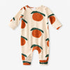 Cotton Printed Orange Shirt, Romper, Pants, Long Sleeve Matching Outfits Brothers and Sisters