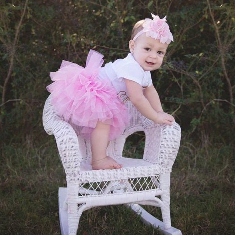 Baby Girl Snow White Inspired First Birthday Outfit Tutu Set – Test