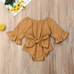 Newborn Infant Baby Girl Clothes Ruffle Long Sleeve Romper Jumpsuit Boho Fall Autumn Baby Girl Outfits