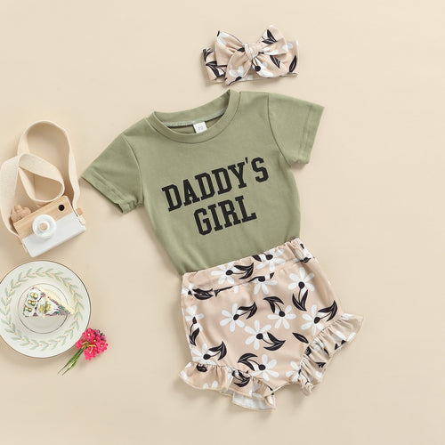 daddys girl baby outfit shirt and shorts spring summer clothes