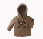 Baby Toddler Boy Jacket with Toggle Closures Fleece Lined