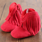 Baby Girl Fringe Moccasin Boot Shoes 7 Color Choices