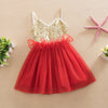 Tulle Ball Sleeveless Dresses Sequins Princess Children Baby Girl Clothing Lace Party Gown Fancy Dresses Girl Birthday