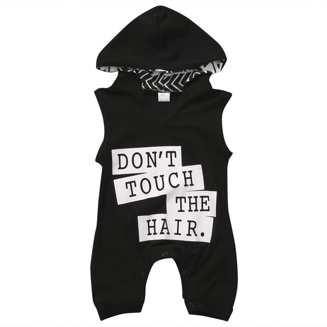0-3Y Newborn Baby Boy Hooded Romper Summer Sleeveless Cool Design Infant Boys Clothes Cotton Outfits
