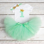 Girls First Birthday Tutu Outfit Sets Many Prints and Colors Available