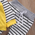 Baby Boy Sweater with Hood and Legging Set Yellow Black White