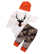OH DEER BABY BOY COMING HOME OUTFIT 3 PIECE SET HUNTING CAMO
