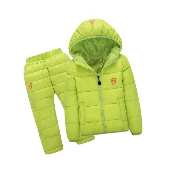 Snow Suits for Kids Waterproof Down Jacket and Pants Unisex
