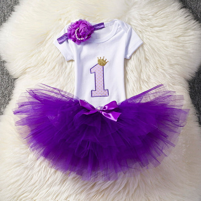 Girls First Birthday Tutu Outfit Sets Many Prints and Colors Available