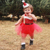 Baby Girl Sequin Tutu Santa Dress for Christmas Pictures Red Or Green