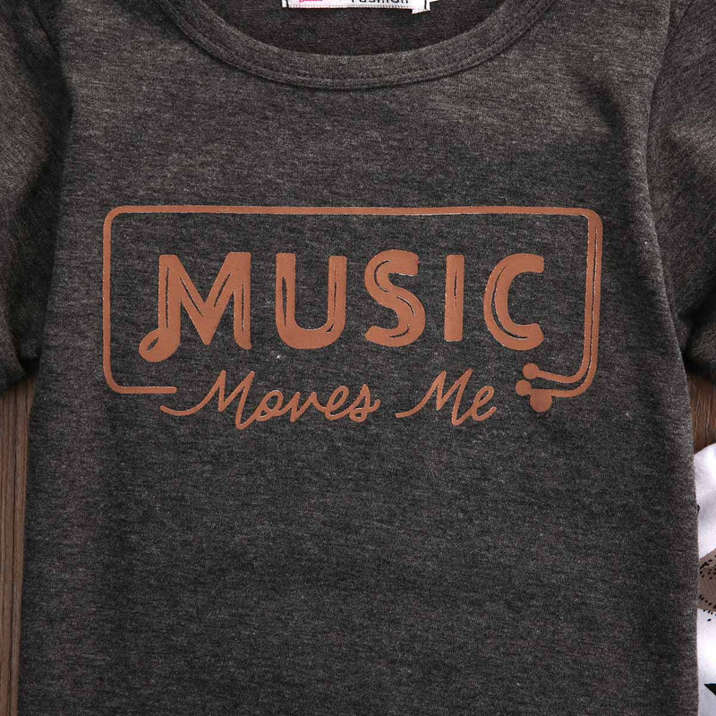 Music Moves Me Baby Boy Clothing Set with Leggings