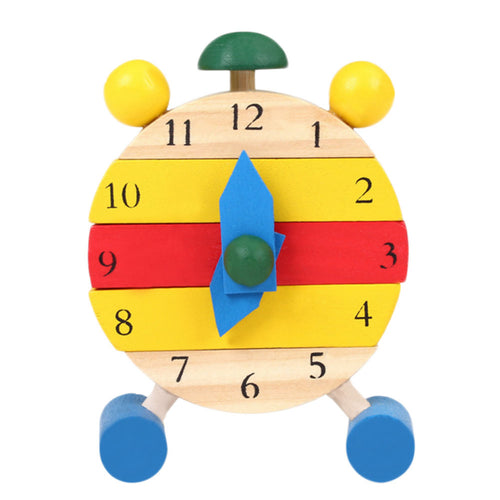 Toddler Wooden Color Digital Cognitive Learning Clock Puzzle