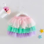 Baby Girl Tutu Skirt with Multicolor Layers First Birthday