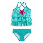 Baby Girls Mermaid Bikini Swimwear Swimsuit Bathing Suit Swimming Star Scale Clothes Set 2-7Y