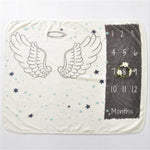 Infant Photo Prop Super Soft Flannel Baby Milestone Blanket Baby Shower Gift 5 design options