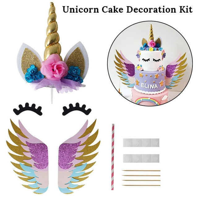 Unicorn Birthday Party Decorations Disposable Tableware Kit Unicorn Balloon Cups Plates Napkin Kids Birthday Unicornio Party Supplies