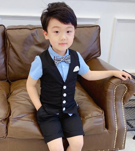 Summer Formal Boys Suits Blazers Clothes Suits For Wedding Formal Party Baby Vest Pants Kids Boy Outerwear Clothing Set