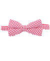 Red and White Gingham Bow Tie