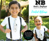 Toddler Boy Clothes - Trendy Black and White Hello - Outfits for Brothers Siblings - Hipster - Big Brother Little Brother Tie and Suspenders - Twin Boy Clothes Onesies Noah's Boytique Tie Onesie