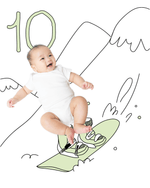 Snowboarding Sketch Baby Photo Backdrop Background Monthly Pictures Milestone Backdrop