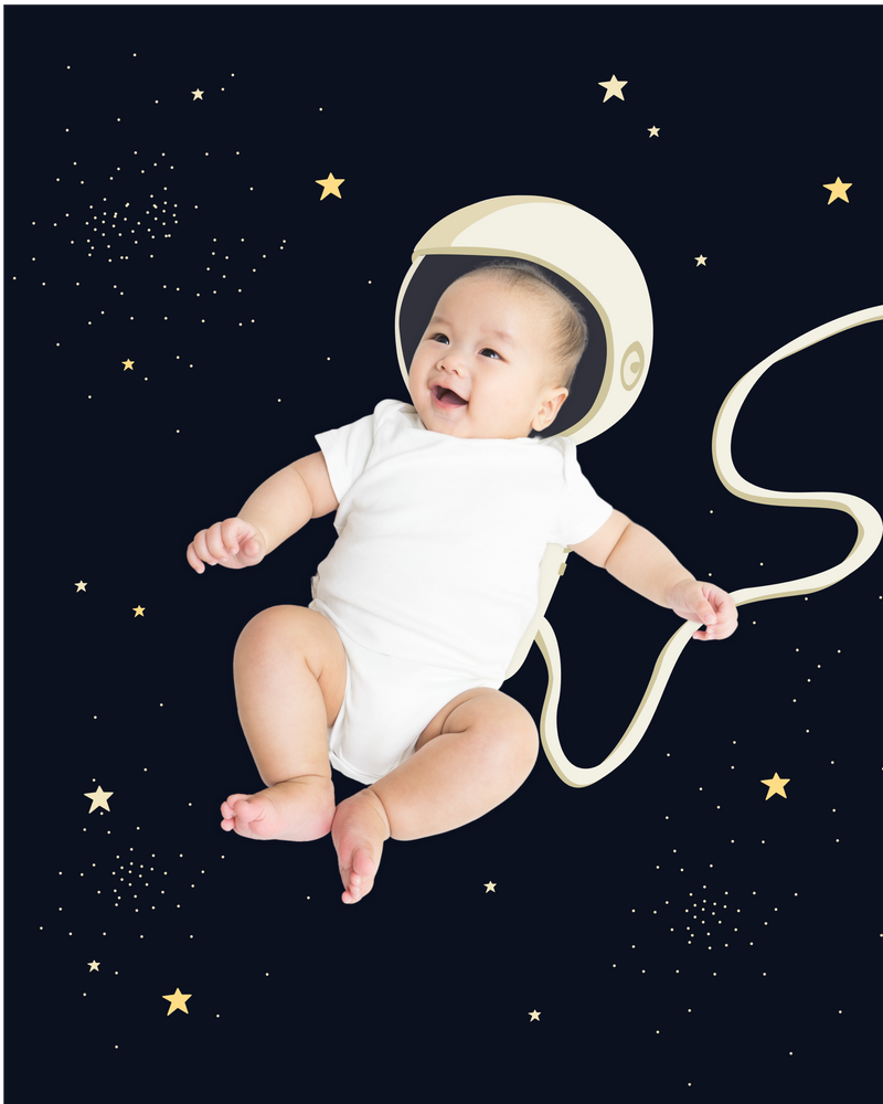 Astronaut Baby Photo Backdrop Background Space Stars Monthly Pictures Milestone Backdrop