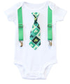 St. Patrick's Day Baby Shirt Boy - First St Patrick's Day - Clover - Shamrock - Tie - Parade - Newborn - Toddler - Boys St. Patricks Day - St Patricks Day Onesie - Noah's Boytique