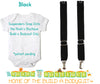 Black Noah's Boytique Bodysuit Suspenders - Snap On - Suspender Outfit - Baby Suspenders - Newborn Suspenders - Interchangeable - Noah's Boytique Suspenders - Baby Boy First Birthday Outfit