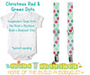 Christmas Red and Green Dot Noah's Boytique Bodysuit Suspenders - Interchangeable Suspenders - Baby Suspenders - Newborn Suspender