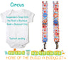 Circus Noah's Boytique Bodysuit Suspenders - Snap on Suspenders - Suspender Outfit - Baby Suspenders - Carnival Party - Circus Party - Noah's Boytique Suspenders - Baby Boy First Birthday Outfit