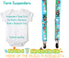 Farm Theme Noah's Boytique Bodysuit Suspenders - Snap on Suspenders - Suspender Outfit - Baby Suspenders - Newborn Suspender - Farm Animal Barn Party